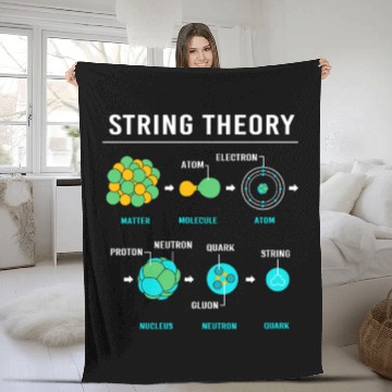 Discover Quantum Physics Science String Theory Fleece Blankets