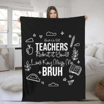Discover Bruh We Out – Funny Students Graduation Quote Fleece Blankets