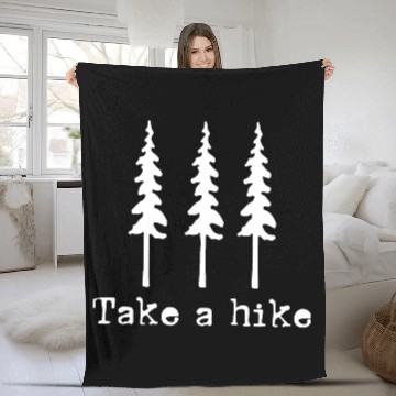 Discover Take A Hike Nature Adventure Enthusiasts Fleece Blankets