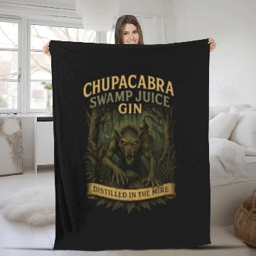Discover Chupacabra Swamp Juice Gin Fleece Blankets