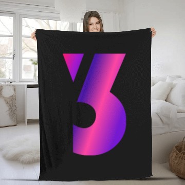 Discover Number 3 Sports Jersey Design – Bold Athletic Shir Fleece Blankets