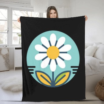 Discover Whimsical Daisy Floral Design for Casual Wear Fleece Blankets