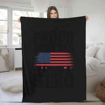 Discover 4th Of July Proud Army Dad Raised A Hero Fleece Blankets