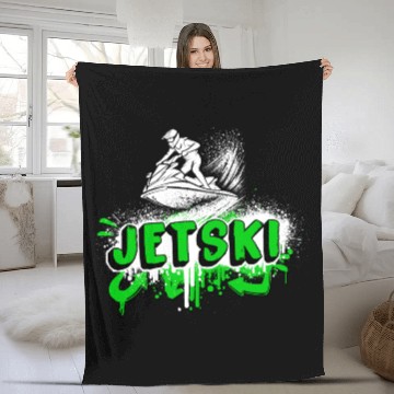 Discover Jetski Graffiti - Splash And Ride Fleece Blankets