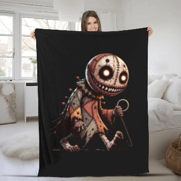 Discover Haunted Rag Doll – Creepy Patchwork Puppet Fleece Blankets