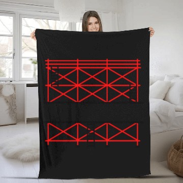 Discover Red Scaffold Banner Company Name Fleece Blankets