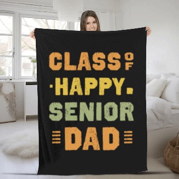 Discover Happy class of 2025 dad senior father graduation Fleece Blankets