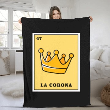 Discover Mexican Lottery Card La Corona Fleece Blankets