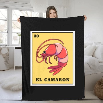 Discover Mexican Lottery Card Game El Camaron Fleece Blankets
