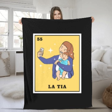 Discover Mexican Lottery La Tia Mexican Bingo Fleece Blankets