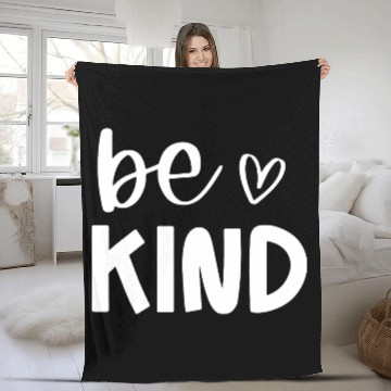 Discover Be Kind Positive Message Design Fleece Blankets