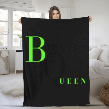 Discover Bougie Queen Lime&Black Fleece Blankets
