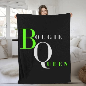 Discover Bougie Queen Lime& Gray Fleece Blankets