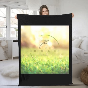 Discover The Kind Rebellion – Grass & Sun Logo (2025) Fleece Blankets