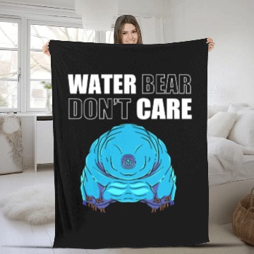 Discover Tardigrade Science Biology Moss Pig Fleece Blankets
