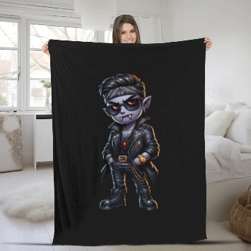Discover Street Fang – Urban Vampire Vibes Fleece Blankets