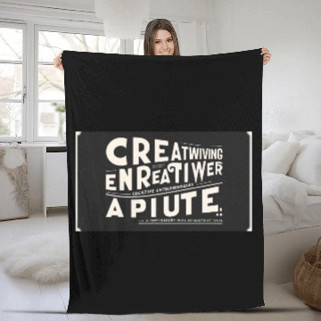 Discover “Hustle Mode – Bold Typography Fleece Blankets” 2.