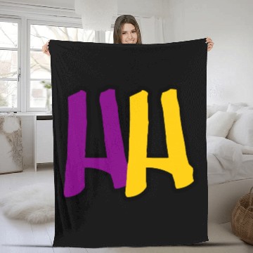 Discover HH Logo – Old School Vibes in Purple & Gold Fleece Blankets