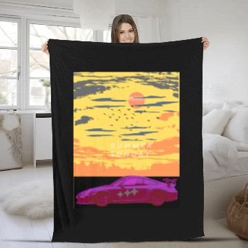 Discover Summer Sunday Fleece Blankets