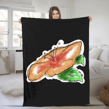 Discover Hibiscus Flower Fleece Blankets