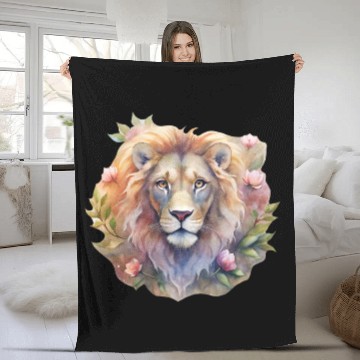 Discover Asher the Floral Monarch Fleece Blankets