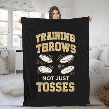 Discover Disc Golf Coach Fleece Blankets Disc Golf Instructor Frisbee