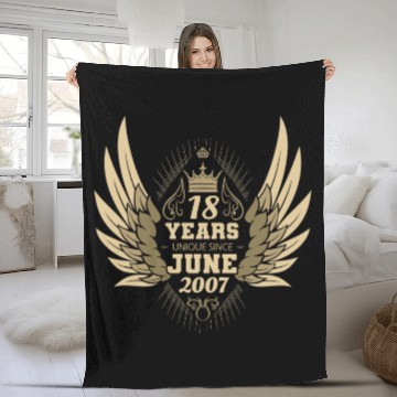 Discover Unique angel with wings 18th birthday celebration Fleece Blankets
