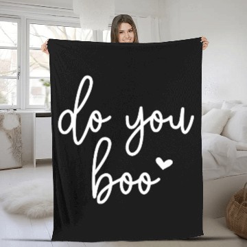 Discover Do You Boo Inspirational Quote With Heart Fleece Blankets