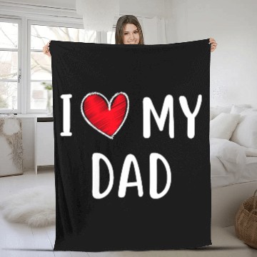 Discover i love my dad Fleece Blankets