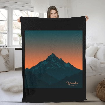 Discover Wanderlust Peaks Fleece Blankets