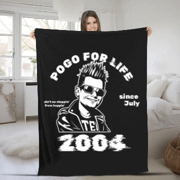 Discover 21st birthday Pogo for life since 07/2004 Fleece Blankets