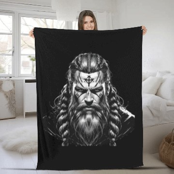 Discover Viking Warrior Man Odin Thor Norman Walhalla Fleece Blankets
