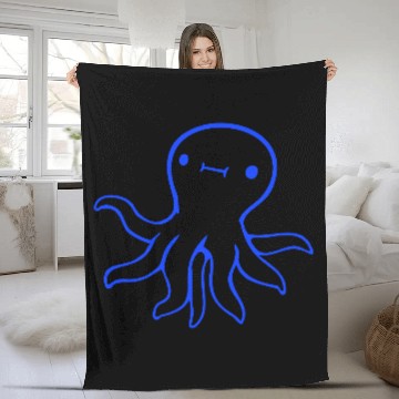 Discover Octopus squid tentacle cephalopod cute sweet comic Fleece Blankets