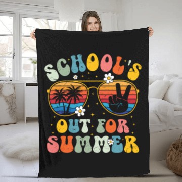 Discover Schools Out For Summer Last Day Of School Fleece Blankets