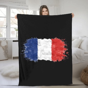 Discover French Flag (Colors of Liberty) Fleece Blankets