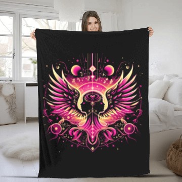 Discover "Praise" Celestial Psychedelic Angel Fleece Blankets