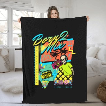 Discover Born 2 Mix 90s Nostalgia Design Fleece Blankets