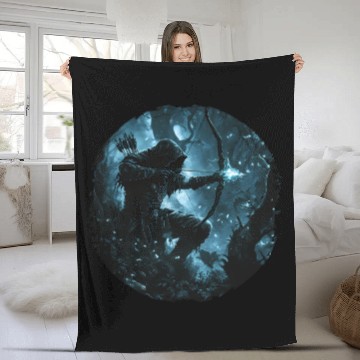 Discover Bright Shadow Forest Archer Fleece Blankets