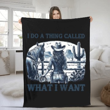 Discover Western Cowgirl – Bold Country Fleece Blankets