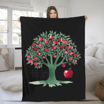 Discover From the apple tree all beginnings Fleece Blankets