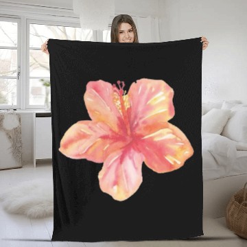 Discover Hibiscus flower Fleece Blankets