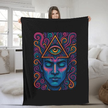Discover Third Eye Activation Fleece Blankets – Psychedelic
