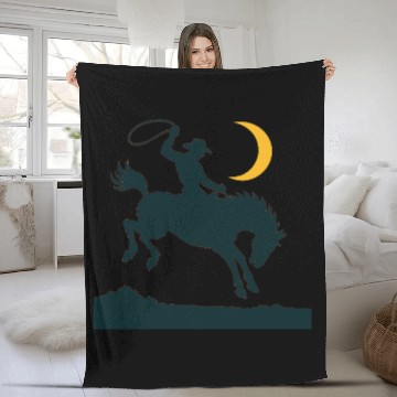 Discover Wild West Night Cowboy Fleece Blankets