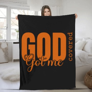Discover God Got Me Covered - Faith-Based Christian Apparel Fleece Blankets
