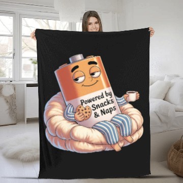 Discover Powered by Snacks & Naps Fleece Blankets