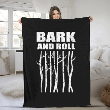 Discover Dark Forest and Roll Deer Silhouette Design Fleece Blankets