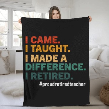 Discover Funny Retired Teacher Retirement 2025 Teachers Day Fleece Blankets