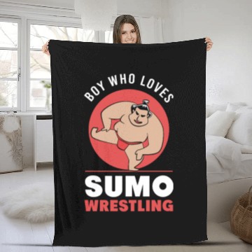 Discover Sumo Wrestler Boy Japan Wrestling Fleece Blankets