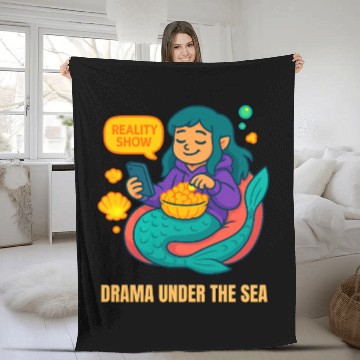 Discover Drama Under the Sea Fleece Blankets