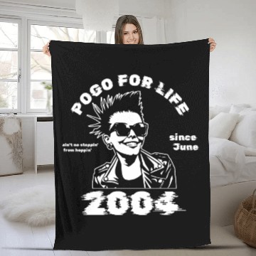 Discover 21st birthday Pogo for life since 06/2004 Fleece Blankets